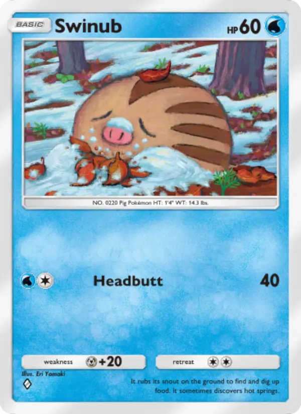 Swinub Rare rarity Space-Time Smackdown Pokémon card price