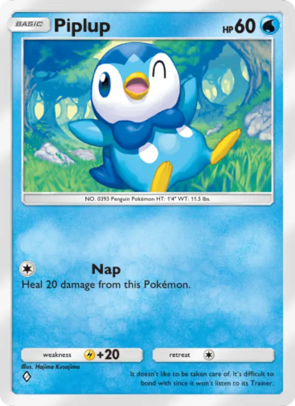 Piplup Rare rarity Space-Time Smackdown Pokémon card price