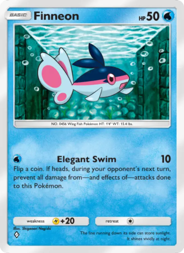 Finneon Rare rarity Space-Time Smackdown Pokémon card price