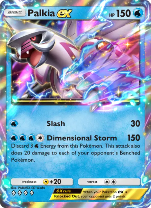 Palkia ex Rare rarity Space-Time Smackdown Pokémon card price