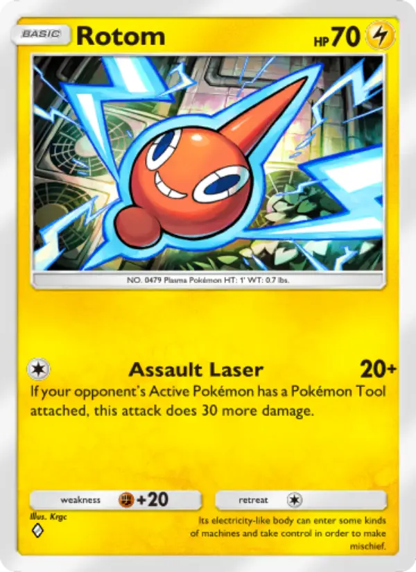 Rotom Rare rarity Space-Time Smackdown Pokémon card price