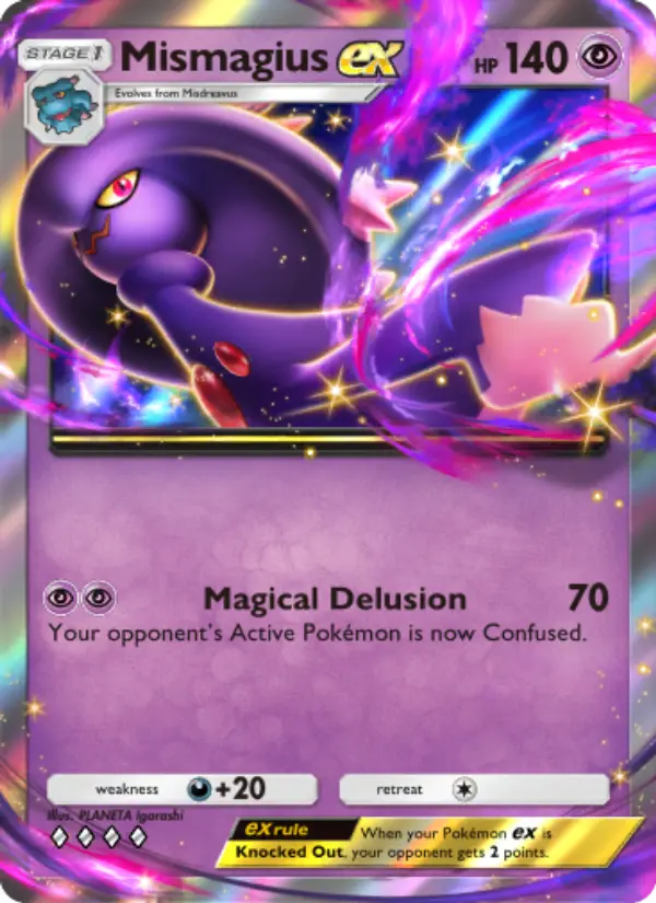 Mismagius ex Rare rarity Space-Time Smackdown Pokémon card price