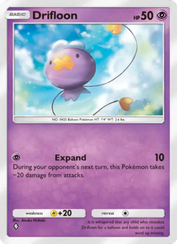 Drifloon Rare rarity Space-Time Smackdown Pokémon card price
