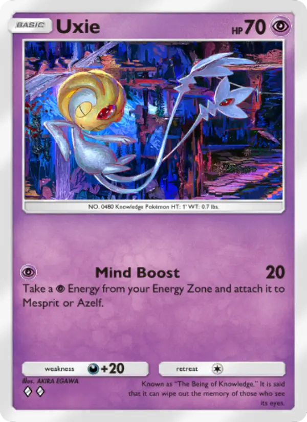 Uxie Rare rarity Space-Time Smackdown Pokémon card price