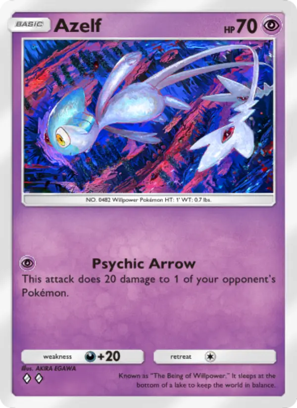 Azelf Rare rarity Space-Time Smackdown Pokémon card price