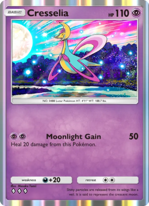 Cresselia Rare rarity Space-Time Smackdown Pokémon card price