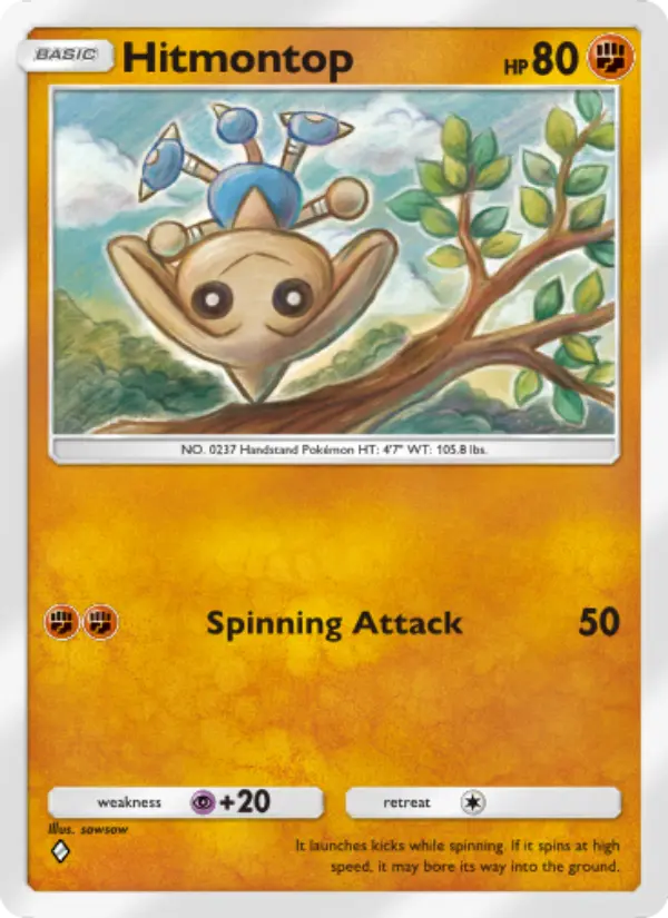 Hitmontop Rare rarity Space-Time Smackdown Pokémon card price