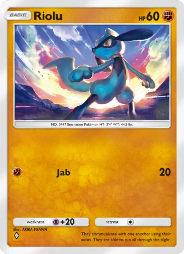 Riolu Rare rarity Space-Time Smackdown Pokémon card price