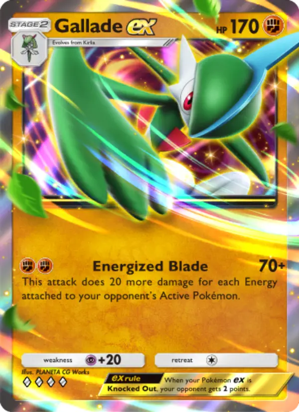 Gallade ex Rare rarity Space-Time Smackdown Pokémon card price