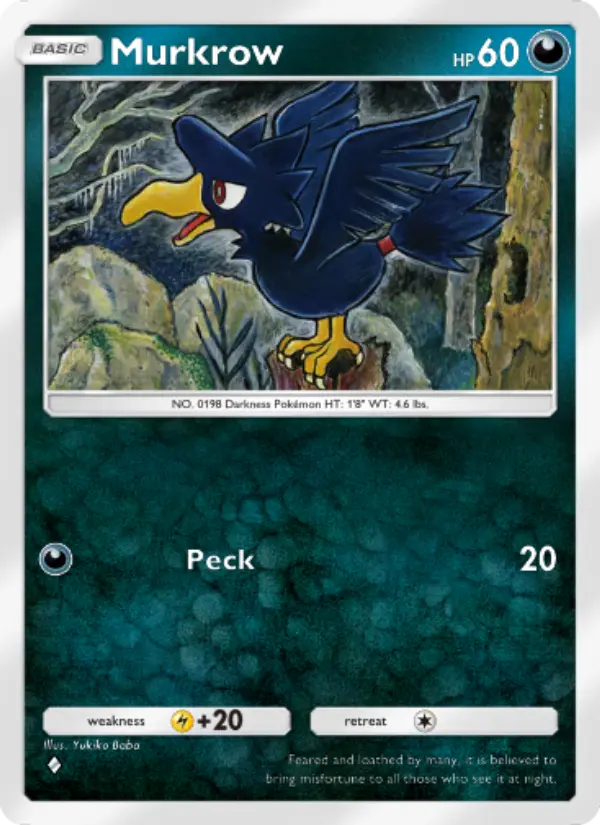 Murkrow Rare rarity Space-Time Smackdown Pokémon card price