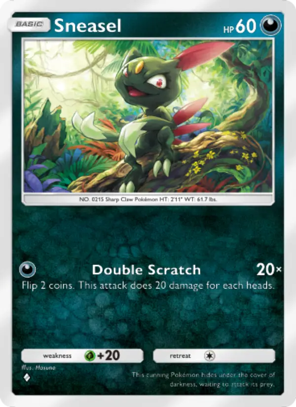 Sneasel Rare rarity Space-Time Smackdown Pokémon card price