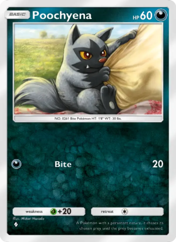 Poochyena Rare rarity Space-Time Smackdown Pokémon card price