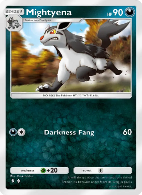 Mightyena Rare rarity Space-Time Smackdown Pokémon card price