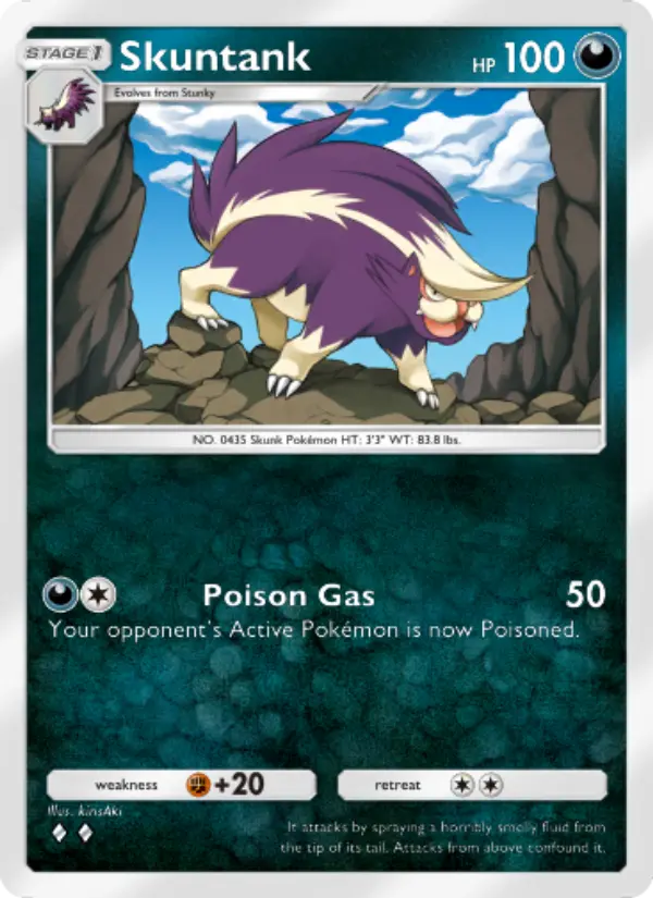 Skuntank Rare rarity Space-Time Smackdown Pokémon card price