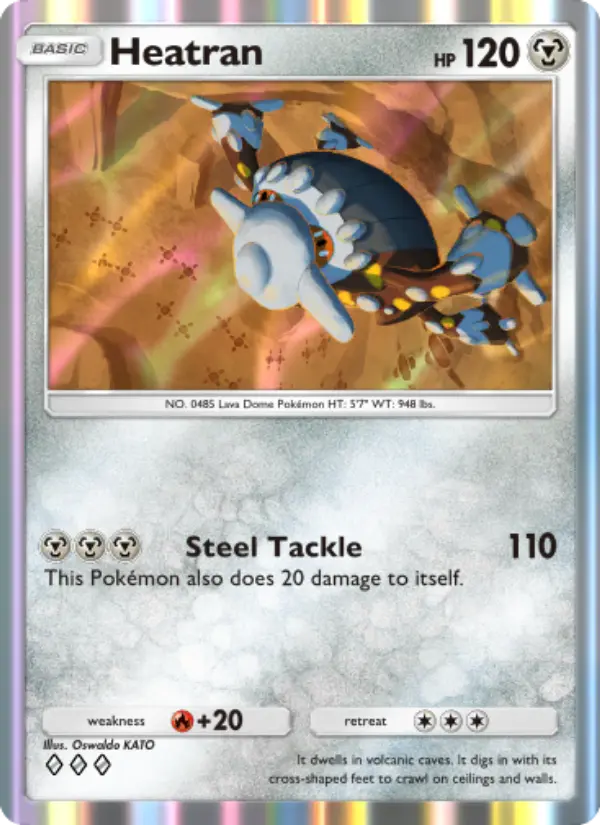 Heatran Rare rarity Space-Time Smackdown Pokémon card price
