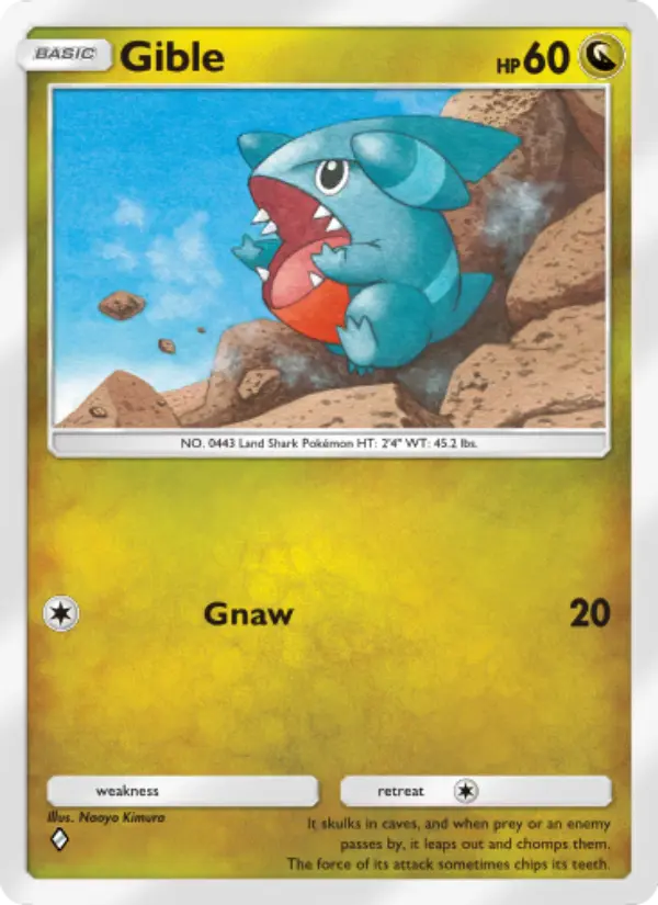 Gible Rare rarity Space-Time Smackdown Pokémon card price