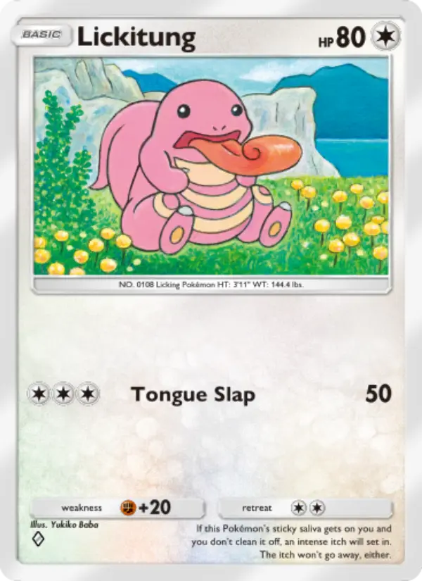 Lickitung Rare rarity Space-Time Smackdown Pokémon card price