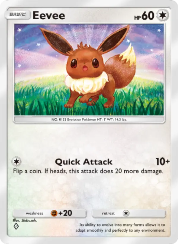 Eevee Rare rarity Space-Time Smackdown Pokémon card price