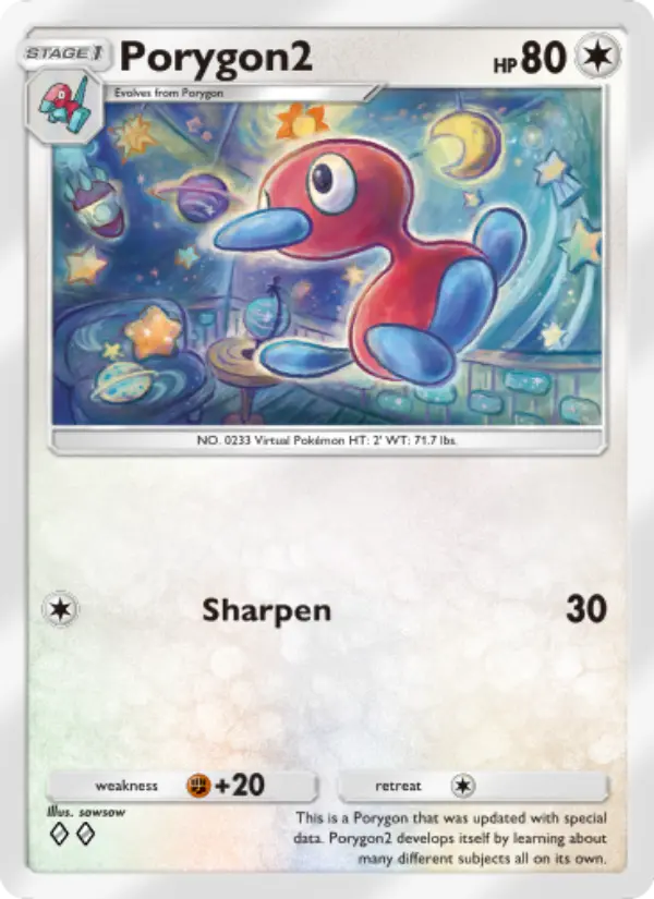 Porygon2 Rare rarity Space-Time Smackdown Pokémon card price