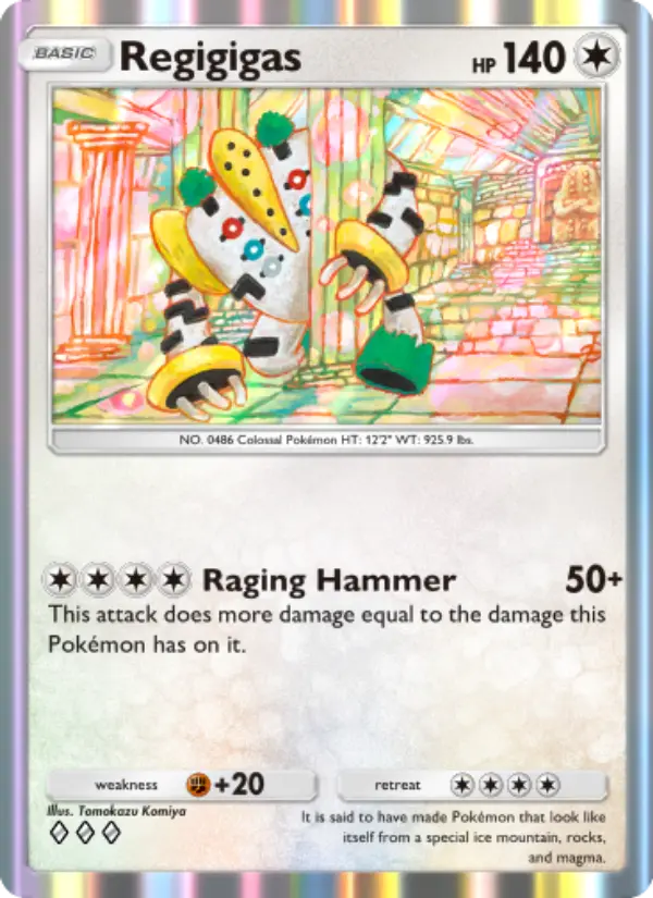 Regigigas Secret Rare rarity Space-Time Smackdown Pokémon card price