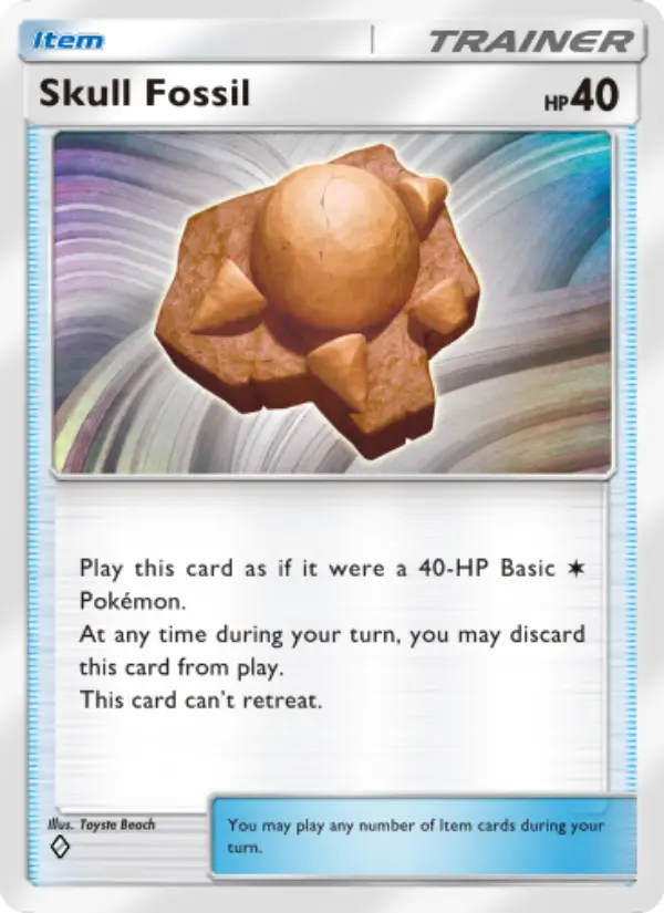 Skull Fossil Secret Rare rarity Space-Time Smackdown Pokémon card price
