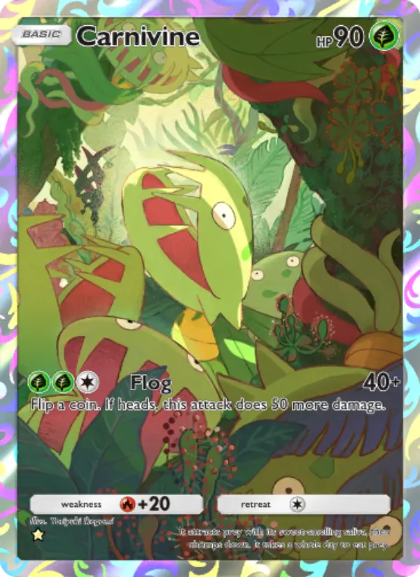 Carnivine Secret Rare rarity Space-Time Smackdown Pokémon card price