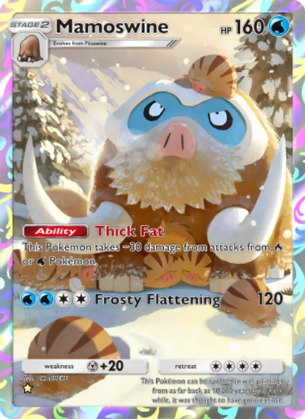 Mamoswine Secret Rare rarity Space-Time Smackdown Pokémon card price
