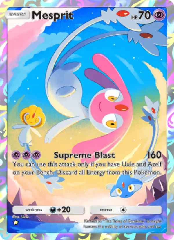 Mesprit Secret Rare rarity Space-Time Smackdown Pokémon card price