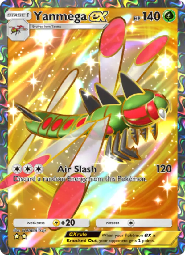 Yanmega ex Secret Rare rarity Space-Time Smackdown Pokémon card price