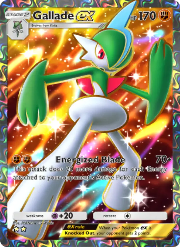 Gallade ex Secret Rare rarity Space-Time Smackdown Pokémon card price