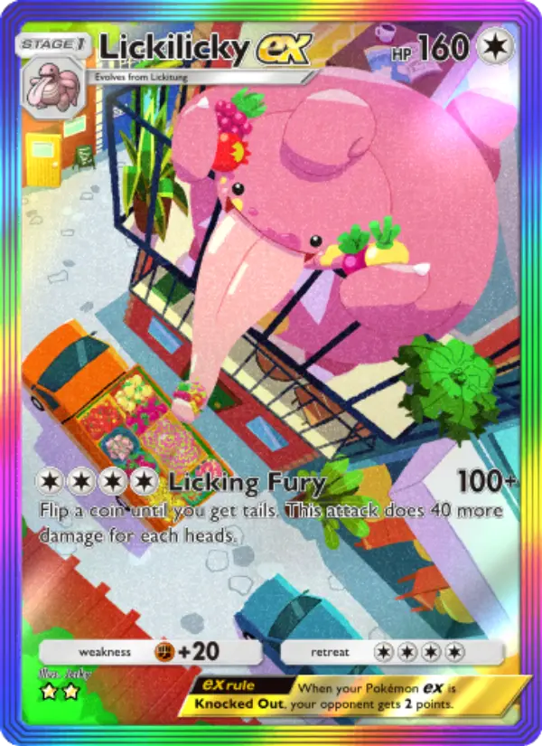 Lickilicky ex Secret Rare rarity Space-Time Smackdown Pokémon card price