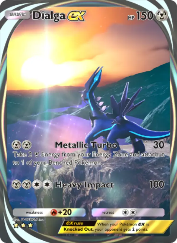 Dialga ex Secret Rare rarity Space-Time Smackdown Pokémon card price