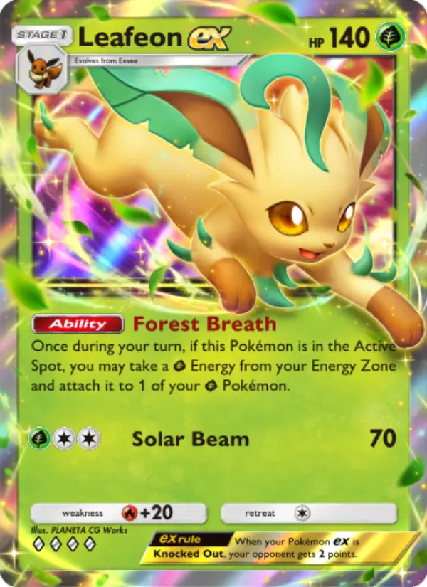 Leafeon ex Rare rarity Triumphant Light Pokémon card price