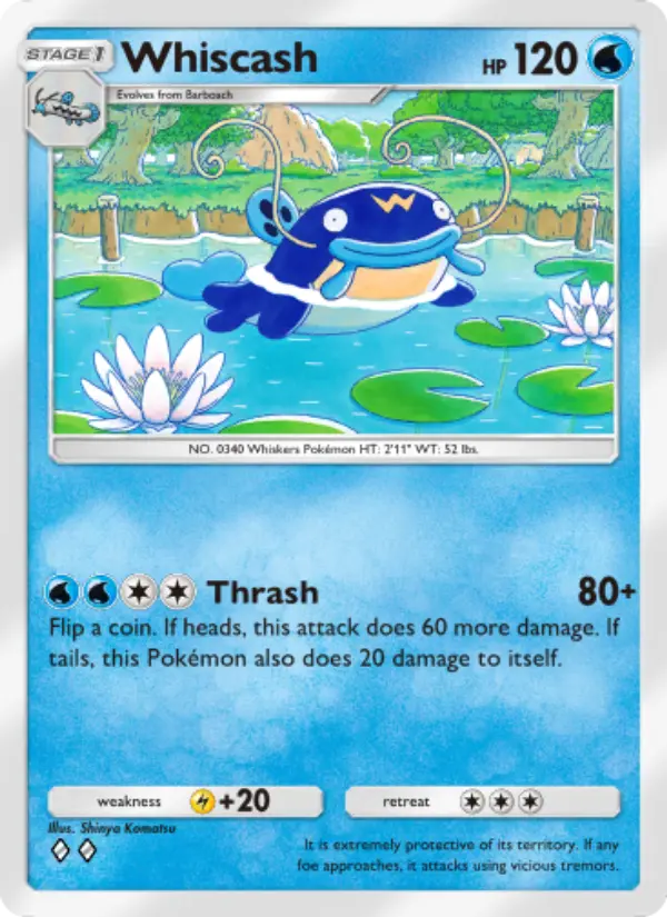 Whiscash Rare rarity Triumphant Light Pokémon card price