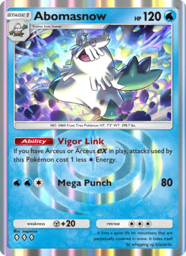 Abomasnow Rare rarity Triumphant Light Pokémon card price