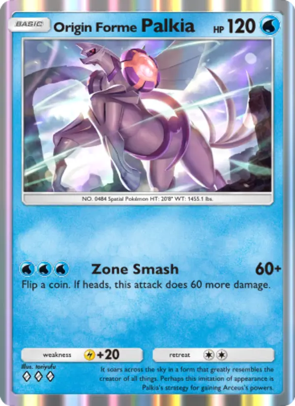 Origin Forme Palkia Rare rarity Triumphant Light Pokémon card price