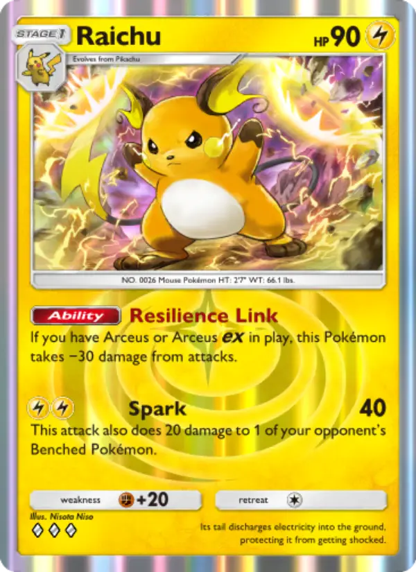 Raichu Rare rarity Triumphant Light Pokémon card price