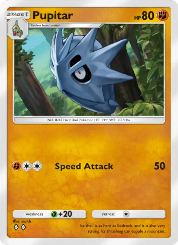 Pupitar Rare rarity Triumphant Light Pokémon card price