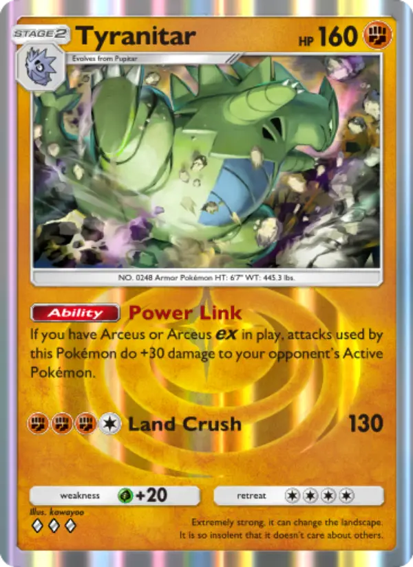Tyranitar Rare rarity Triumphant Light Pokémon card price