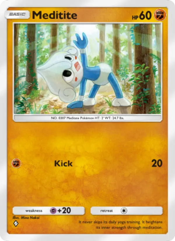 Meditite Rare rarity Triumphant Light Pokémon card price