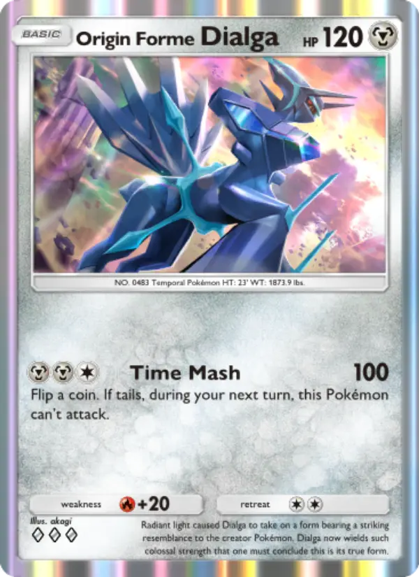 Origin Forme Dialga Rare rarity Triumphant Light Pokémon card price