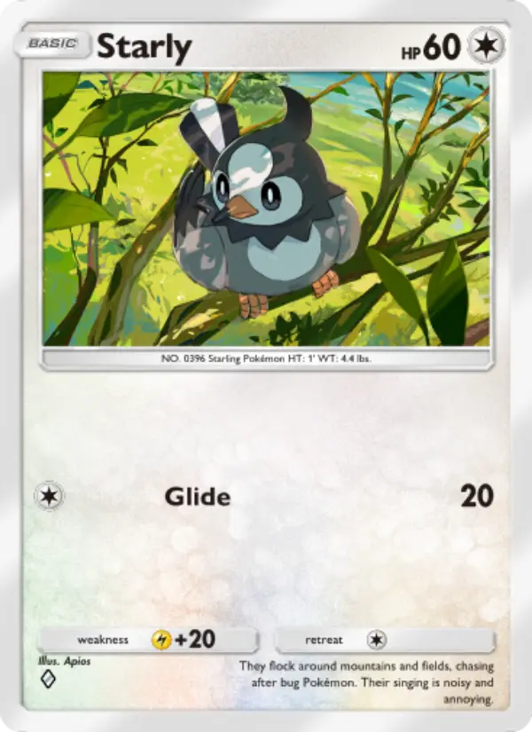 Starly Rare rarity Triumphant Light Pokémon card price