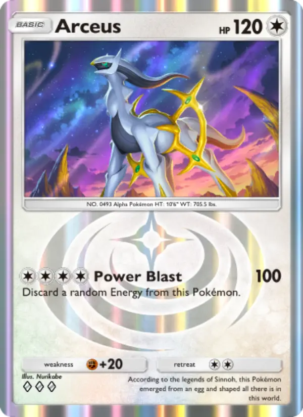 Arceus Rare rarity Triumphant Light Pokémon card price