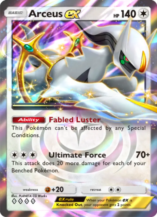 Arceus ex Rare rarity Triumphant Light Pokémon card price