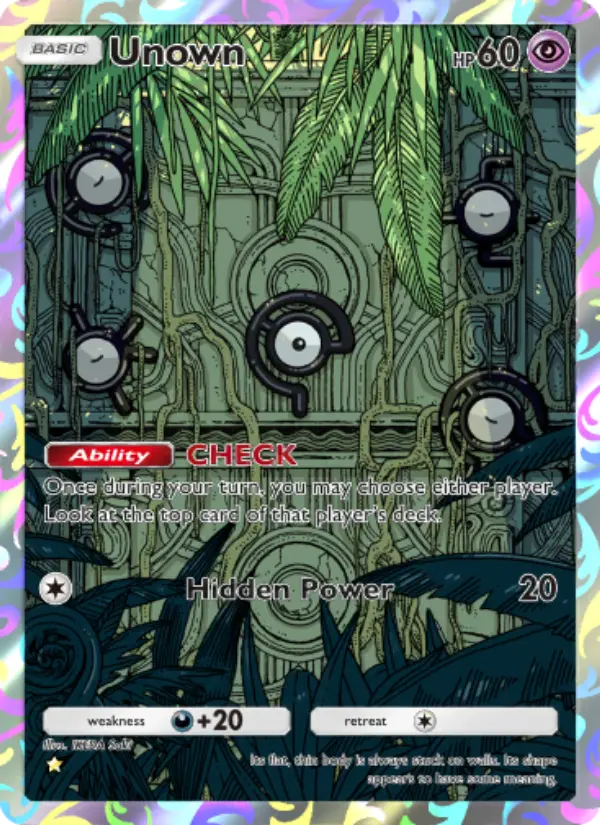 Unown Secret Rare rarity Triumphant Light Pokémon card price