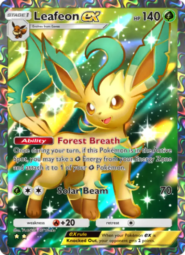 Leafeon ex Secret Rare rarity Triumphant Light Pokémon card price