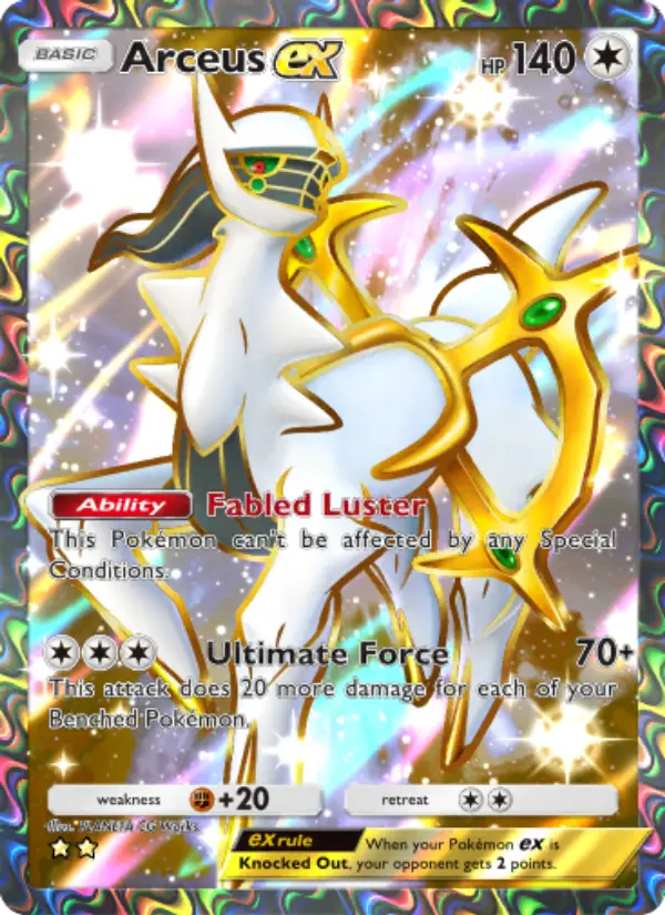 Arceus ex Secret Rare rarity Triumphant Light Pokémon card price