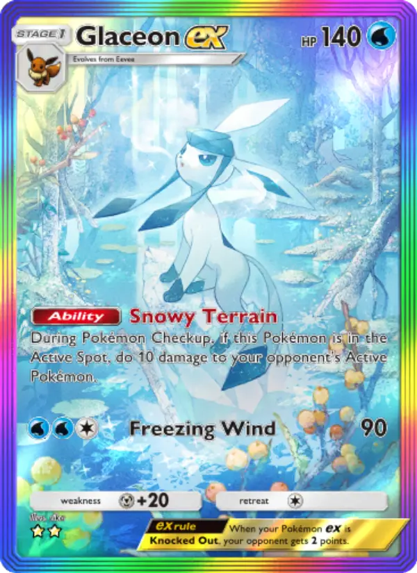 Glaceon ex Secret Rare rarity Triumphant Light Pokémon card price