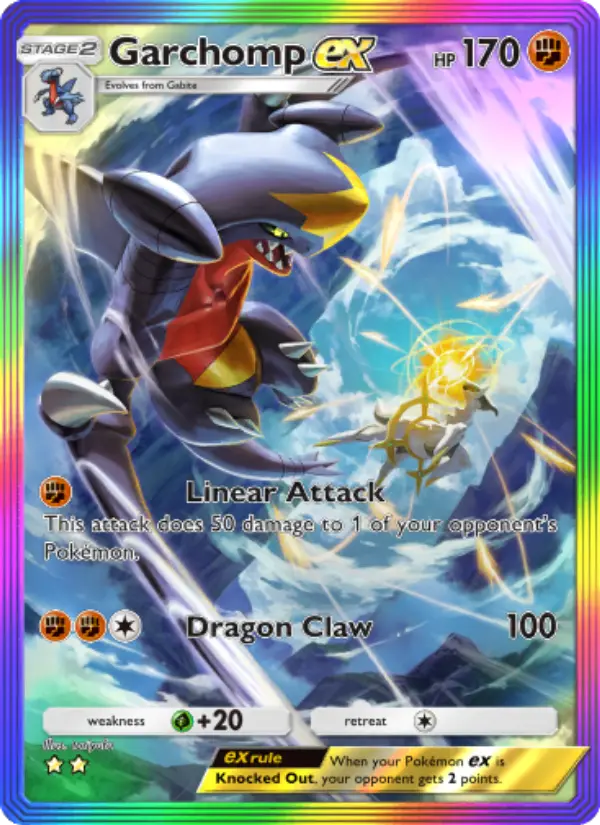 Garchomp ex Secret Rare rarity Triumphant Light Pokémon card price