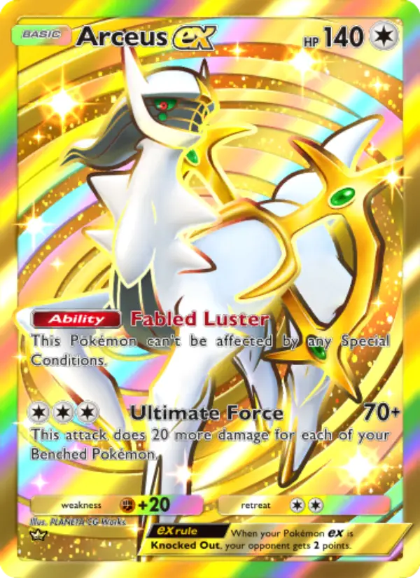 Arceus ex Secret Rare rarity Triumphant Light Pokémon card price